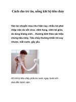 Cách cho trẻ ăn, uống khi bị tiêu chảy ppt