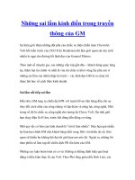 những sai lầm kinh điển trong truyền thông của gm