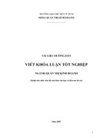 tài liệu hướng dẫn viết khóa luận tốt nghiệp ngành quản trị kinh doanh