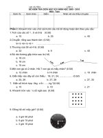 ĐỀ THI GHKII Toán - Lớp 2