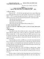 BÁO CÁO TỔNG KẾT CÔNG TÁC ĐẢNG NHIỆM KỲ 2007-2010 - PHƯƠNG HƯỚNG CỦA CHI BỘ NHIỆM KỲ 2010-2012
