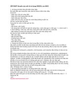 cập nhật khuyến cáo mới về sử dụng orezol của who