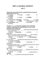 UNIT 2_CULTURAL DIVERSITY_Test 3.doc