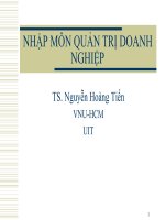 nhập môn quản trị doanh nghiệp
