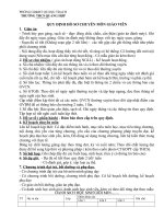 QUY ĐỊNH HỒ SƠ CHUYÊN MÔN GIÁO VIÊN