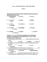 Unit 14_ INTERNATIONAL  ORGANIZATIONS_Test 2.doc