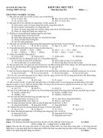 kiểm tra 1 tiết nhóm oxi-lưu huỳnh