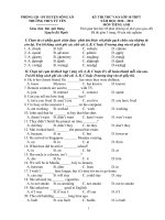 De thi tuyen sinh lop 10 Tieng Anh