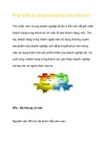 Phát triển kĩ năng marketing theo mô hình pptx