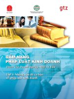 CẨM NANG PHÁP LUẬT KINH DOANH DÀNH CHO DOANH NGHIỆP VỪA VÀ NHỎ pdf