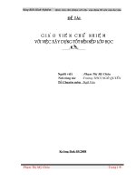 sáng kiến kinh nghiệm:Giáo Viên chủ nhiệm