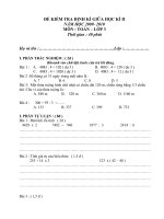 Đề kiem tra dinh ki giua hoc ki II - Lop 3