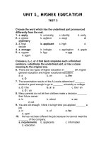 Unit 5_ HIGHER EDUCATION_Test 2.doc