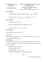 Đề thi  Đáp án môn toán thi tuyển sinh lớp 10 THPT tỉnh Khánh Hòa năm 2014