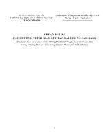 Chuẩn đầu ra các chương trình giáo dục bậc Đại học và cao đẳng ppsx