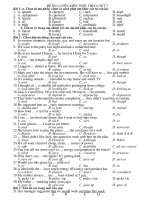 ĐỀ LUYỆN TẬP UNIT 7 - LỚP 9 (LẦN 1)