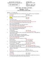 Đề thi tin học căn bản