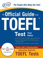 The official guide to the toefl ibt third edition part 1 docx