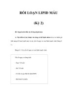 RỐI LOẠN LIPID MÁU (Kỳ 2) ppt