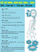 Đề thi học sinh giỏi Toán 7 04-05 pptx