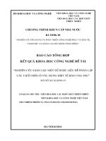 Nghiên cứu sàng lọc một số dược liệu để phân lập các chất mới có tác dụng diệt tế bào ung thư