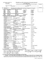 Đề và Đ.A thi Anh 9 kỳ I (2009 - 2010) Tỉnh Thái Bình