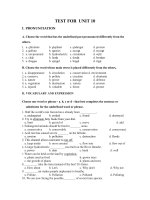 TEST FOR  UNIT 10.doc