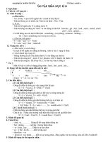 Ngữ pháp+Bài tập giữa HKII