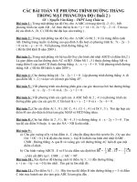 PHƯƠNG TRÌNH ĐƯỜNG THẲNG TRONG MP TỌA ĐỘ(CƯC HAY)