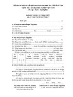 Mẫu đơn đề nghị cấp giấy phép khai thác nước dưới đất doc