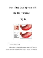 Một số lưu ý khi bị Viêm loét Dạ dày- Tá tràng (Kỳ 1) ppsx