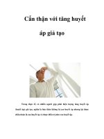 Cẩn thận với tăng huyết áp giả tạo ppt