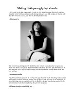 Những thói quen gây hại cho da pptx