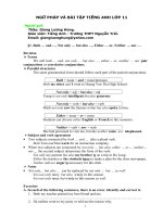 Ngữ Pháp và Bài tập cho lớp 11.doc