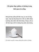 Cắt giảm thực phẩm có đường trong thói quen ăn uống ppsx