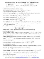 đề thi thử đại học năm 2014 (có đáp án)
