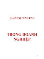 Quản trị cung ứng trong doanh nghiệp ppt