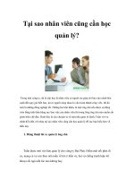 Tại sao nhân viên cũng cần học quản lý? doc