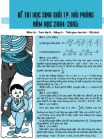 Tuyển sinh vào Chuyên Hải Phòng - 04-05 ppsx