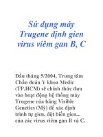 Sử dụng máy Trugene định gien virus viêm gan B, C ppt