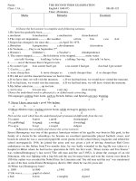 đề thi HK2 -lớp 11