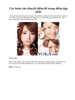 Các bước che khuyết điểm để trang điểm đẹp nhất doc