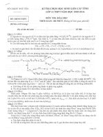 Đề Thi Học Sinh Giỏi HOÁ 12 - Tỉnh Phú Yên [2009 - 2010] docx