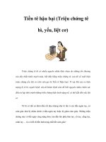 Tiền tê hậu bại (Triệu chứng tê bì, yếu, liệt cơ) pps