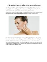 Cách che khuyết điểm trên mặt hiệu quả docx