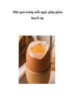 Một quả trứng mỗi ngày giúp giảm huyết áp ppt