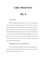LIỆU PHÁP OXY (Kỳ 1) pdf