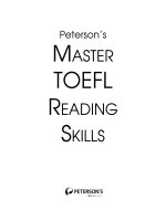 Peterson’s master toefl reading skills part 1 ppt