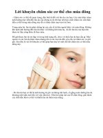 Lời khuyên chăm sóc cơ thể cho mùa đông ppsx