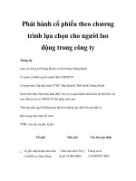 Phát hành cổ phiếu theo chương trình lựa chọn cho người lao động trong công ty doc